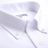 MJX纯棉牛津纺白色衬衫 男长袖修身型商务休闲全棉加厚衬衣韩版潮