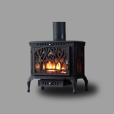 圣罗曼壁炉 真火燃木独立式别墅取暖烤火炉 橄榄枝 三面观火