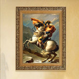 喷绘油画欧式现代客厅玄关竖式壁画人物挂画拿破仑马装饰画饰品