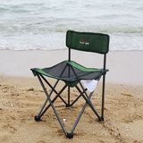 户外便携迷你折叠椅子 轻装行新款休闲沙滩钓鱼椅子 多功能靠背凳