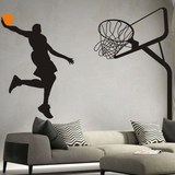T795   篮球人物创意乔丹NBA剪影贴纸画教室乔丹体育运动乔丹墙贴