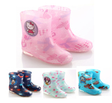 韩国可爱儿童水晶果冻卡通雨鞋男女小孩宝宝印花防滑时尚水鞋雨靴