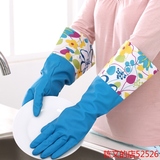 冬季乳胶防水加绒手套 加厚耐用橡胶洗碗洗衣服胶皮清洁家务手套