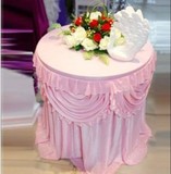 新款婚庆香槟塔桌幔烛台桌子折叠简易方桌圆桌布围幔婚庆道具用品