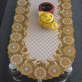 PVC桌布防水防烫塑料台布艺桌垫茶几垫餐桌布长方形蕾丝欧式烫金