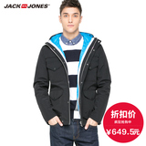 JackJones杰克琼斯男装两穿连帽简约夹克外套羽绒服C|216112001