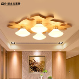 【CH灯具】现代简约实木DIY吸顶灯 温馨卧室客厅组合北欧日式灯