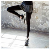 韩版春夏高弹力速干紧身户外运动跑步瑜伽健身假两件长裤女