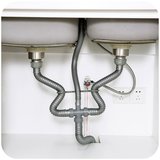 满包邮 厨房水槽三通下水管子 双槽洗菜盆出水管防臭下水器排水管