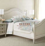 美式乡村实木床白色 欧式田园公主床实木双人床 卧室家具组合定制