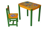 新款儿童学习桌幼儿园桌椅套装小学生实木书桌木质宝宝吃饭桌椅
