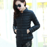 2015女士韩版轻薄款冬装棉衣外套短款修身长袖显瘦羽绒棉服包邮