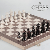 3寸Chess高档品质出口外销榉木质国际象棋折叠实木西洋游戏棋子盒