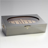 西班牙香柏木雪茄保湿柜 大号碳纤维雪茄加湿柜 雪茄展示箱