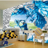 卧室客厅电视背景墙纸壁纸3D立体儿童房壁画LOL英雄联盟游戏人物