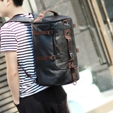 圆筒韩版背包大容量单肩书包男士多功能双肩包旅行水桶行李包健身