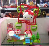 正品Hello Kitty苹果摩天轮发条音乐盒女孩益智乐高拼装积木玩具