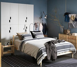 宜家官网★费奥床架含床板家用实木床架双人床简易设计木质大床
