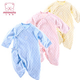 小米米 婴儿连体衣 新生儿衣服 新生儿衣服0-3月纯棉婴儿衣服正品