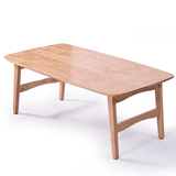 原木色日式小户型茶几纯实木可折叠方形沙发茶几客厅桌子简约现代