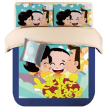 大头儿子韩式床罩四件套小头爸爸儿童卡通床上用品床笠家纺人物潮