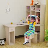 欧式家用儿童简约转角书桌书架组合简易电脑桌带书柜拐角写字台