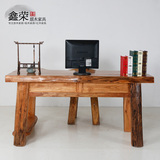 原木家具 老樟木书桌 全实木电脑桌 现代中式简约办公桌 书房家具