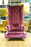 新古典形象椅实木沙发椅酒店大堂椅会所装饰椅欧式高背椅
