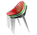 塑料椅简约现代镂空椅子时尚餐椅办公椅接待椅创意户外休闲椅