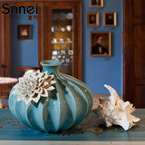 别墅样板间软装饰品 复古陶瓷花瓶摆件 客厅装饰花器创意花插花艺
