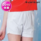 韩国进口羽毛球服 女款短裤CARLTON卡尔顿运动短裤 夏季新款白色