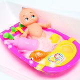 宝宝婴儿游泳玩水戏水玩具可爱小黄鸭子捏捏响喷喷水洗澡玩具套装
