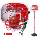 包邮 儿童篮球架可升降移动家用室内投篮框挂式送篮球打气筒男孩