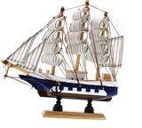 创意帆船摆件 木制工艺品 小号地中海摆件 纯手工帆船模型
