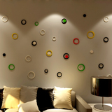 客厅家居饰品创意立体圆形墙贴圆环壁贴墙面装饰背景墙壁贴饰特价
