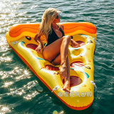 美国正品！水上充气披萨浮床浮排气垫浮板床水上浮岛漂流游泳