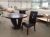 特价清货外贸出口美式实木餐椅进口PU皮面软垫时尚大方 餐椅