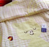 棉浴巾纱布毛巾被正方 婴儿新生儿全棉毛巾被夏季抱毯盖毯宝宝纯