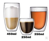 波顿双层隔热玻璃茶具带盖泡茶水杯家用创意定制广告办公星巴克杯