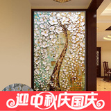 发财树油画美式抽象现代手绘走廊客厅玄关挂画立体浮雕竖版装饰画