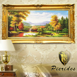 纯手绘油画厚欧式美式风景高档客厅装饰画餐厅定制挂画壁画厚