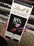 【法国代购】Lindt 瑞士莲 85%黑巧克力 可可 零食 烘焙材料100g