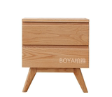 床头柜特价简约现代日式实木橡木整装原木胡桃色床边收纳储物柜子
