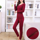 Winter Warm Cure Color Suits For Women Long Johns Seamless U
