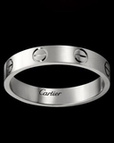美国代购正品 Cartier/卡地亚 LOVE系列永恒铂金奢华无钻戒指
