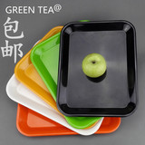 仿瓷密胺日式餐具塑料盘子长方碟子寿司长盘端菜盘彩色餐厅大托盘