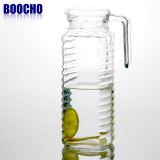 BOOCHO 大冷水壶凉水壶 玻璃 大容量耐高温 带盖果汁壶家用冷扎壶