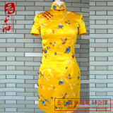 老上海高端定制定做2015秋冬气质改良真丝旗袍连衣裙中长款敬酒服
