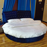 欧式纯棉60s纯色圆床笠单件全棉2米宾馆酒店圆形床罩圆床单素色