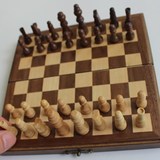 MANOPOULOS原单珍藏版奢侈做工胡桃实木迷你便携式国际象棋带磁性